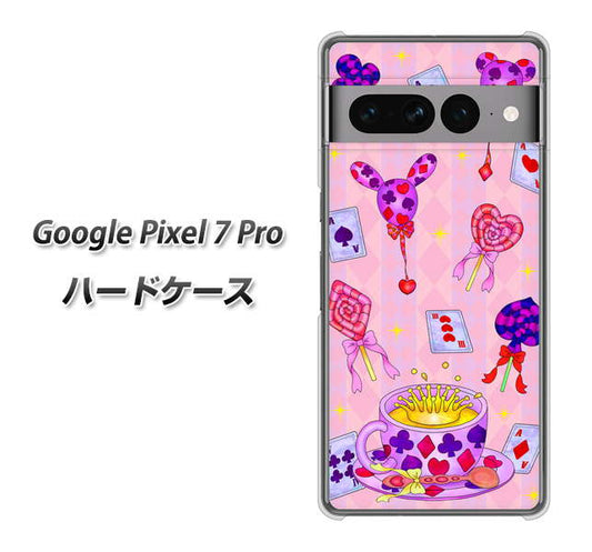 Google Pixel 7 Pro 高画質仕上げ 背面印刷 ハードケース【AG817 トランプティー（ピンク）】