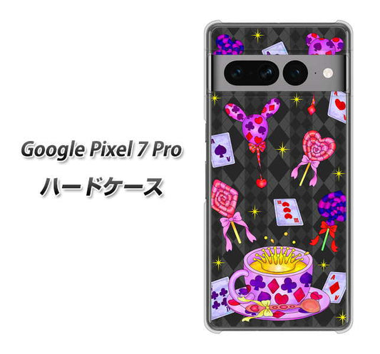 Google Pixel 7 Pro 高画質仕上げ 背面印刷 ハードケース【AG818 トランプティー（黒）】