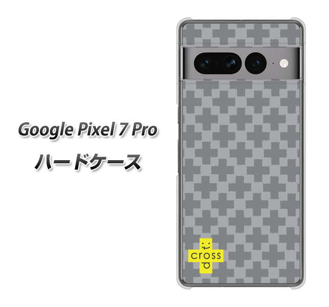 Google Pixel 7 Pro 高画質仕上げ 背面印刷 ハードケース【IB900 クロスドット_グレー】