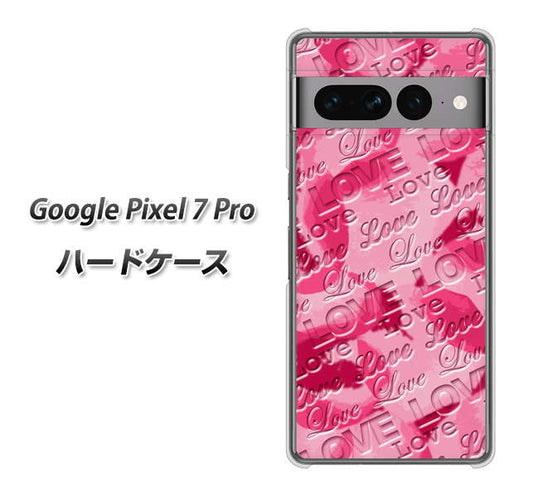 Google Pixel 7 Pro 高画質仕上げ 背面印刷 ハードケース【SC845 フラワーヴェルニLOVE濃いピンク（ローズアンディアン）】