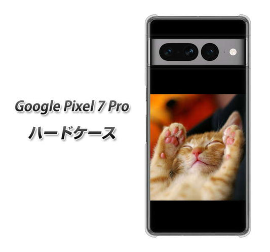 Google Pixel 7 Pro 高画質仕上げ 背面印刷 ハードケース【VA804 爆睡するネコ】