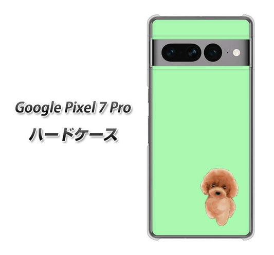 Google Pixel 7 Pro 高画質仕上げ 背面印刷 ハードケース【YJ052 トイプードルレッド（ グリーン）】