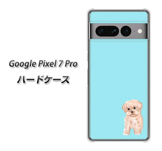 Google Pixel 7 Pro 高画質仕上げ 背面印刷 ハードケース【YJ062 トイプードルアプリコット（ブルー）】