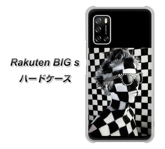 楽天モバイル Rakuten BIGs 高画質仕上げ 背面印刷 ハードケース【357 bk&wh】
