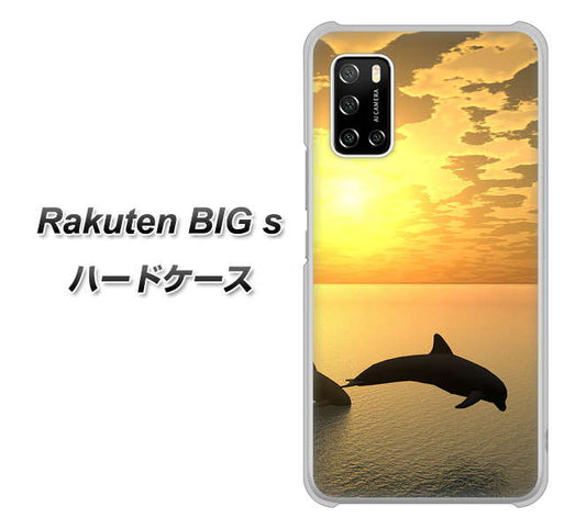 楽天モバイル Rakuten BIGs 高画質仕上げ 背面印刷 ハードケース【VA845 夕暮れのドルフィン】