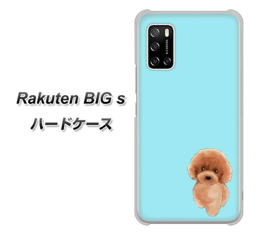 楽天モバイル Rakuten BIGs 高画質仕上げ 背面印刷 ハードケース【YJ050 トイプードルレッド（ブルー）】