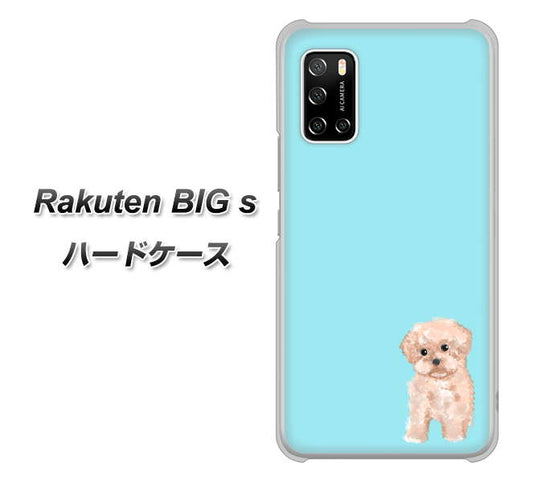 楽天モバイル Rakuten BIGs 高画質仕上げ 背面印刷 ハードケース【YJ062 トイプードルアプリコット（ブルー）】