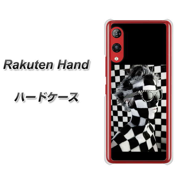 楽天モバイル Rakuten Hand 高画質仕上げ 背面印刷 ハードケース【357 bk&wh】