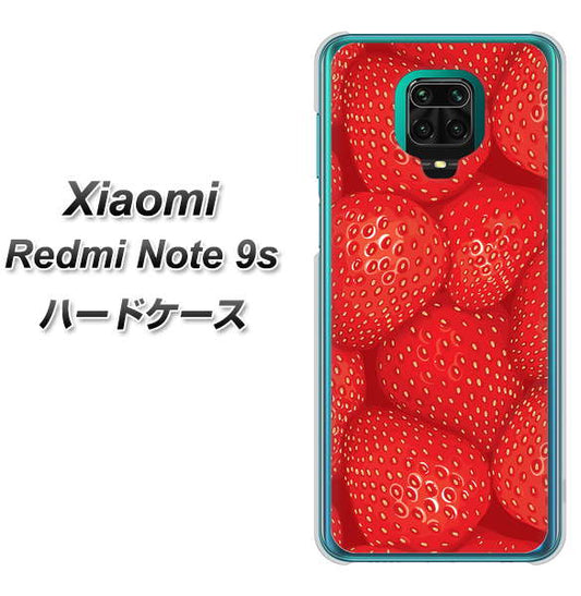 Xiaomi（シャオミ）Redmi Note 9s 高画質仕上げ 背面印刷 ハードケース【444 ストロベリーウォール】