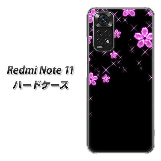 Redmi Note 11 高画質仕上げ 背面印刷 ハードケース【019 桜クリスタル】