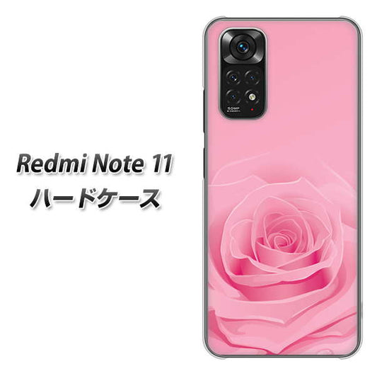 Redmi Note 11 高画質仕上げ 背面印刷 ハードケース【401 ピンクのバラ】