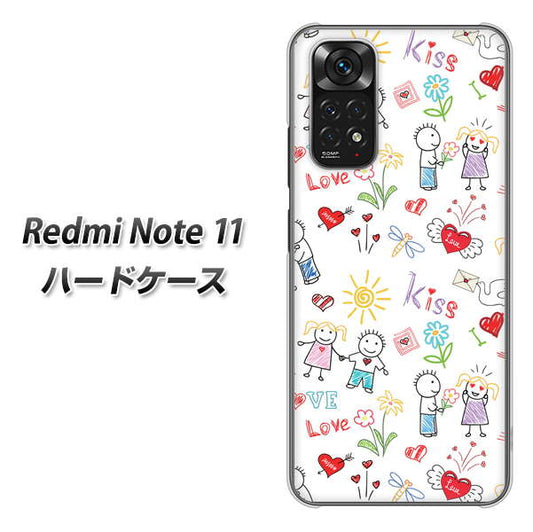 Redmi Note 11 高画質仕上げ 背面印刷 ハードケース【710 カップル】