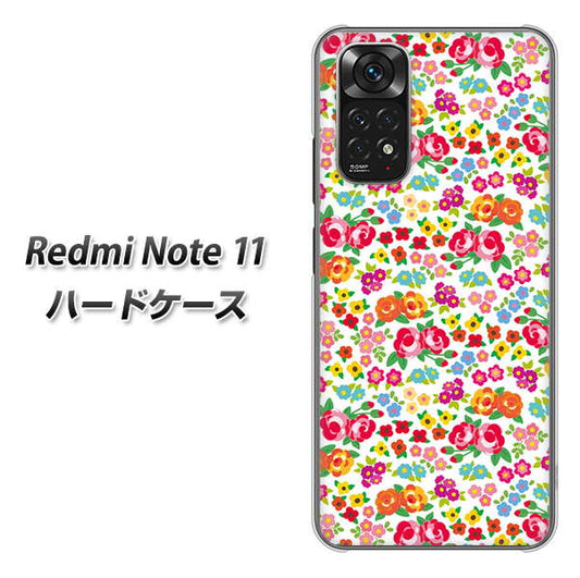 Redmi Note 11 高画質仕上げ 背面印刷 ハードケース【777 マイクロリバティプリントWH】