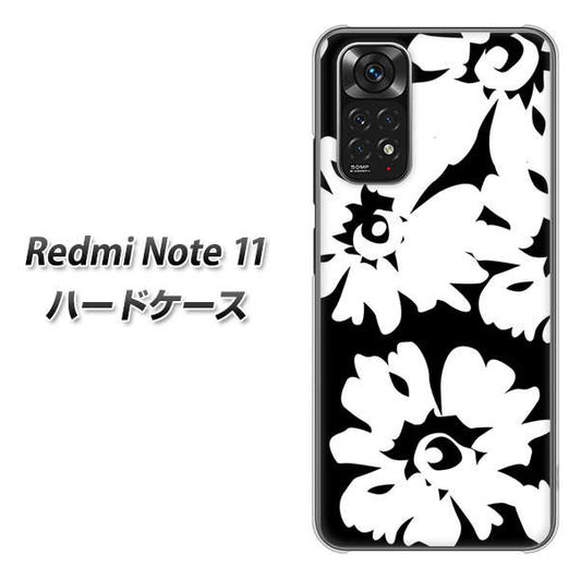 Redmi Note 11 高画質仕上げ 背面印刷 ハードケース【1215 モダンフラワー】