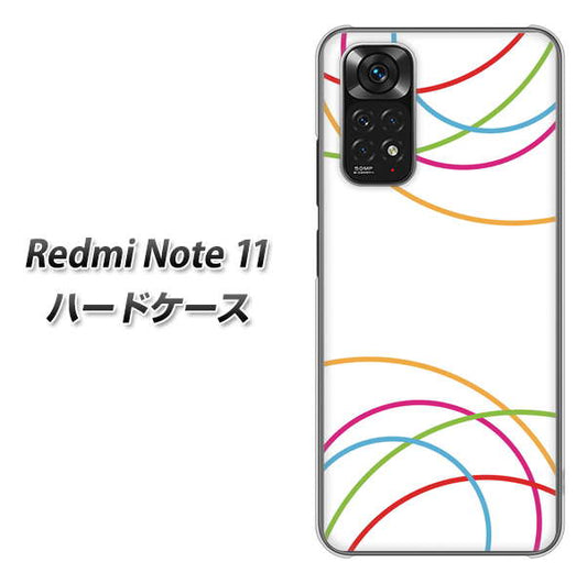 Redmi Note 11 高画質仕上げ 背面印刷 ハードケース【IB912 重なり合う曲線】