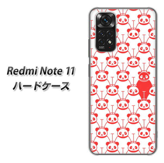 Redmi Note 11 高画質仕上げ 背面印刷 ハードケース【MA913 パターン パンダ】