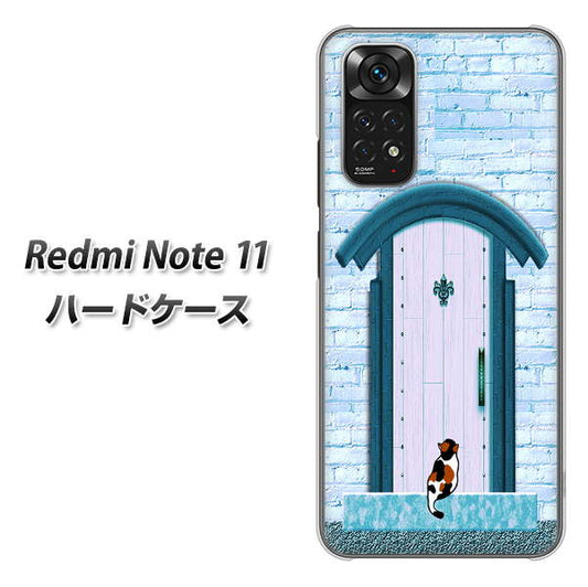 Redmi Note 11 高画質仕上げ 背面印刷 ハードケース【YA953 石ドア03 素材クリア】