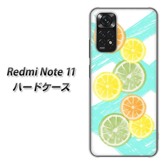 Redmi Note 11 高画質仕上げ 背面印刷 ハードケース【YJ183 オレンジライム】