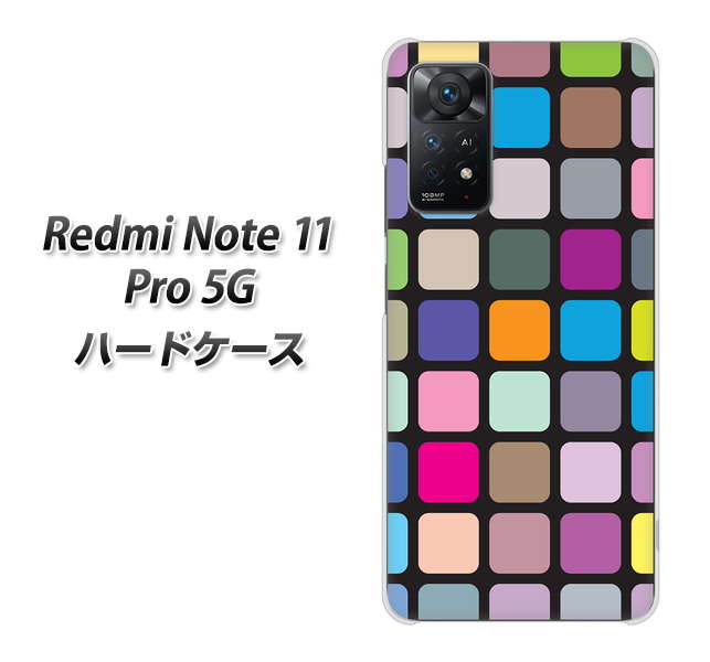 Redmi Note 11 Pro 5G 高画質仕上げ 背面印刷 ハードケース【509 カラースクエア】