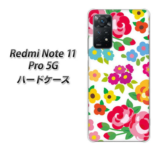 Redmi Note 11 Pro 5G 高画質仕上げ 背面印刷 ハードケース【776 5月のフラワーガーデン】
