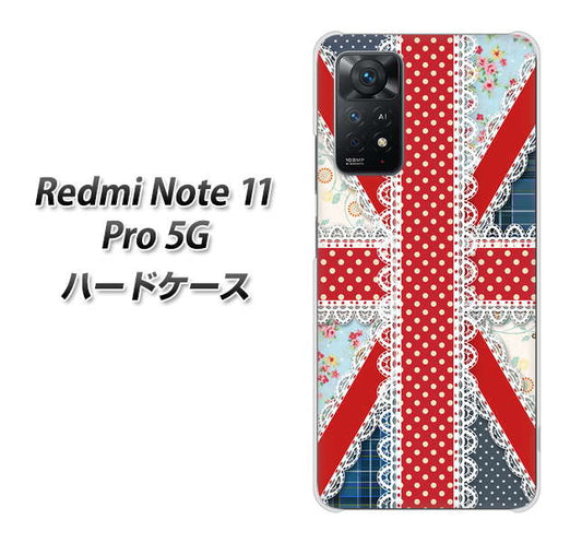 Redmi Note 11 Pro 5G 高画質仕上げ 背面印刷 ハードケース【SC805 ユニオンジャック レース】