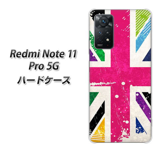 Redmi Note 11 Pro 5G 高画質仕上げ 背面印刷 ハードケース【SC806 ユニオンジャック ピンクビンテージ】