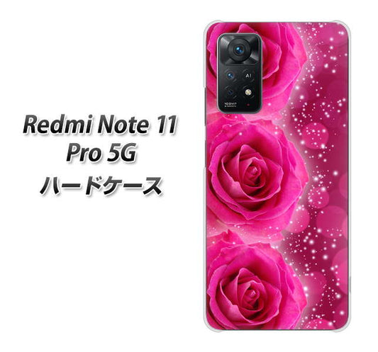 Redmi Note 11 Pro 5G 高画質仕上げ 背面印刷 ハードケース【VA815 3連のバラ】