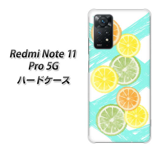 Redmi Note 11 Pro 5G 高画質仕上げ 背面印刷 ハードケース【YJ183 オレンジライム】