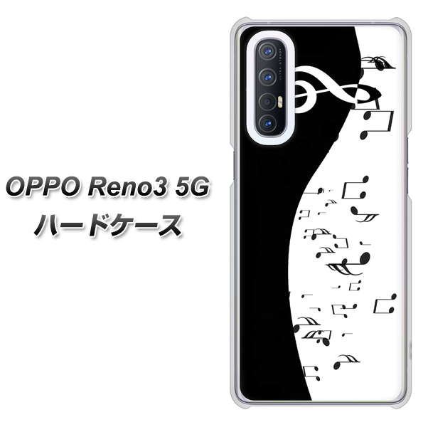 SoftBank OPPO Reno3 5G 高画質仕上げ 背面印刷 ハードケース【114 モノトーンのリズム】