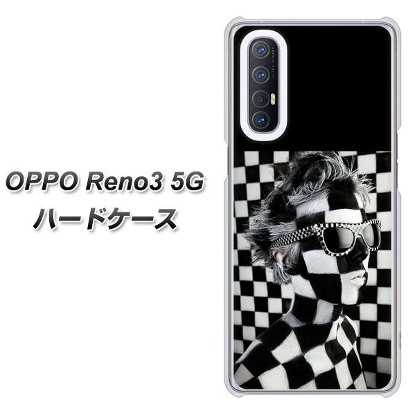 SoftBank OPPO Reno3 5G 高画質仕上げ 背面印刷 ハードケース【357 bk&wh】