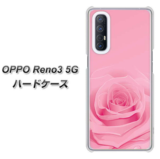 SoftBank OPPO Reno3 5G 高画質仕上げ 背面印刷 ハードケース【401 ピンクのバラ】