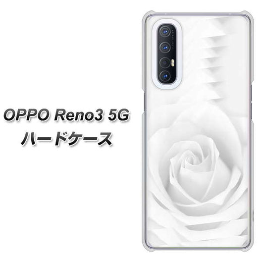 SoftBank OPPO Reno3 5G 高画質仕上げ 背面印刷 ハードケース【402 ホワイトＲｏｓｅ】