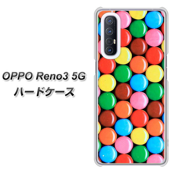 SoftBank OPPO Reno3 5G 高画質仕上げ 背面印刷 ハードケース【448 マーブルチョコ】