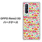 SoftBank OPPO Reno3 5G 高画質仕上げ 背面印刷 ハードケース【777 マイクロリバティプリントWH】