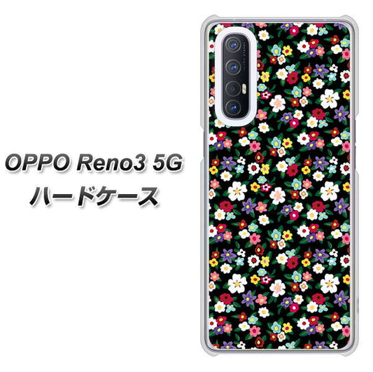 SoftBank OPPO Reno3 5G 高画質仕上げ 背面印刷 ハードケース【778 マイクロリバティプリントBK】