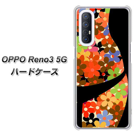 SoftBank OPPO Reno3 5G 高画質仕上げ 背面印刷 ハードケース【1258 フラワーボディ】