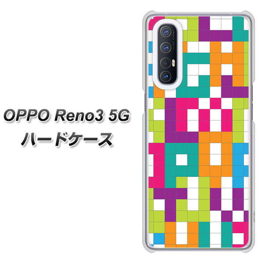 SoftBank OPPO Reno3 5G 高画質仕上げ 背面印刷 ハードケース【IB916  ブロックアルファベット】