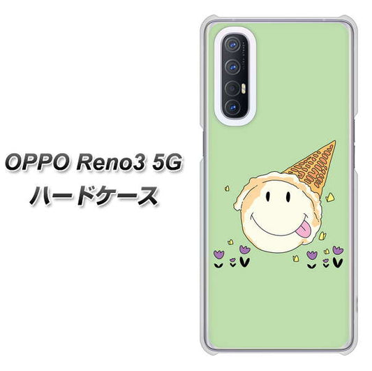 SoftBank OPPO Reno3 5G 高画質仕上げ 背面印刷 ハードケース【MA902 アイスクリーム】