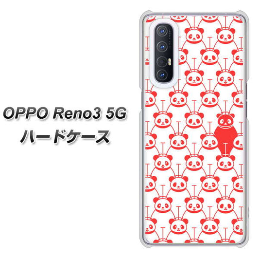 SoftBank OPPO Reno3 5G 高画質仕上げ 背面印刷 ハードケース【MA913 パターン パンダ】