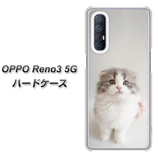 SoftBank OPPO Reno3 5G 高画質仕上げ 背面印刷 ハードケース【VA803 まっていますネコ】
