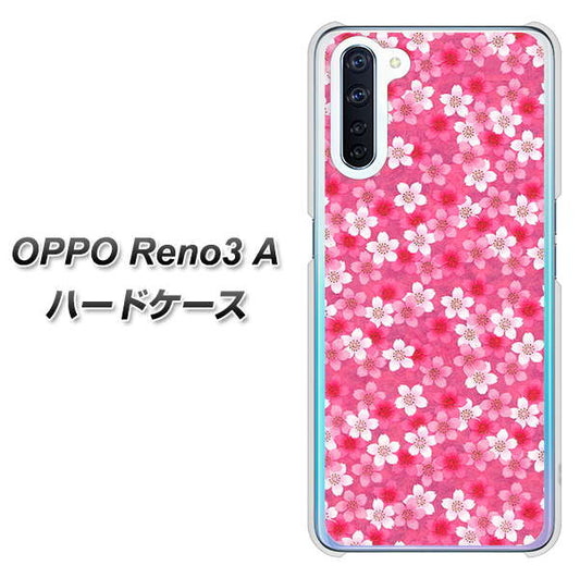 SIMフリー OPPO Reno3 A 高画質仕上げ 背面印刷 ハードケース【065 さくら】