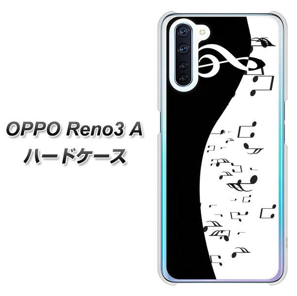 SIMフリー OPPO Reno3 A 高画質仕上げ 背面印刷 ハードケース【114 モノトーンのリズム】