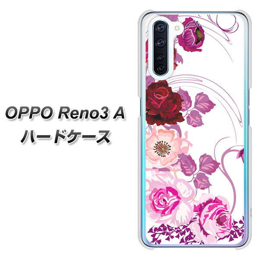 SIMフリー OPPO Reno3 A 高画質仕上げ 背面印刷 ハードケース【116 ６月のバラ】