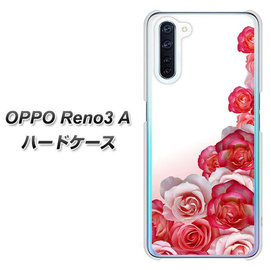 SIMフリー OPPO Reno3 A 高画質仕上げ 背面印刷 ハードケース【299 薔薇の壁】