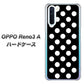 SIMフリー OPPO Reno3 A 高画質仕上げ 背面印刷 ハードケース【332 シンプル柄（水玉）ブラックBig】