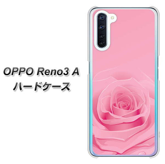 SIMフリー OPPO Reno3 A 高画質仕上げ 背面印刷 ハードケース【401 ピンクのバラ】