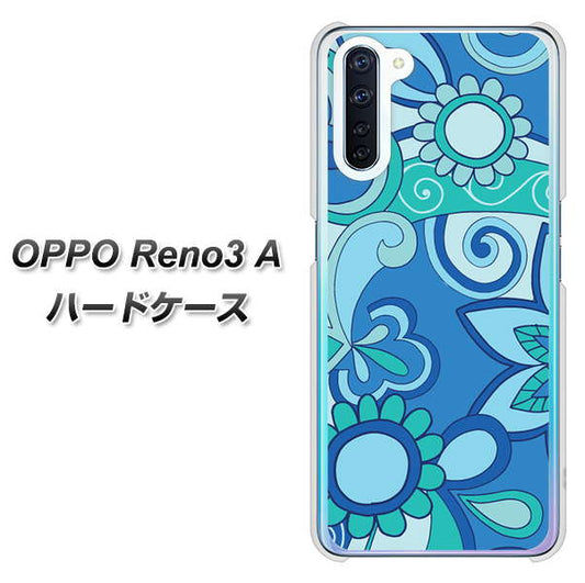 SIMフリー OPPO Reno3 A 高画質仕上げ 背面印刷 ハードケース【409 ブルーミックス】