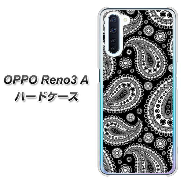 SIMフリー OPPO Reno3 A 高画質仕上げ 背面印刷 ハードケース【421 ベイズリー】