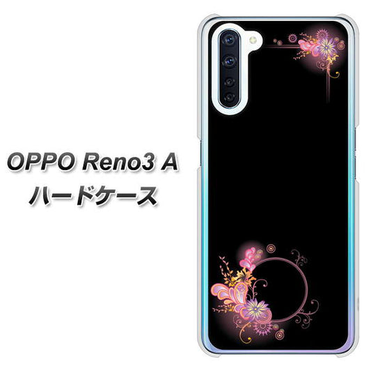 SIMフリー OPPO Reno3 A 高画質仕上げ 背面印刷 ハードケース【437 華のフレーム】