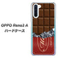 SIMフリー OPPO Reno3 A 高画質仕上げ 背面印刷 ハードケース【535 板チョコ-エンジ包装】